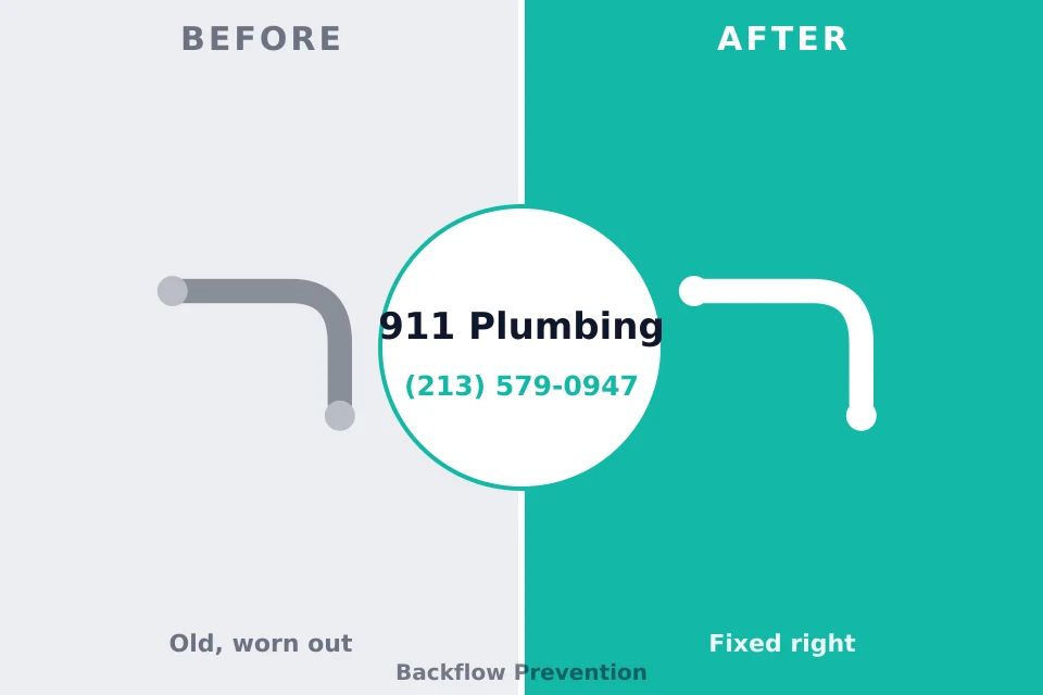 Before and after: plumbing repair North Rock Springs, WY